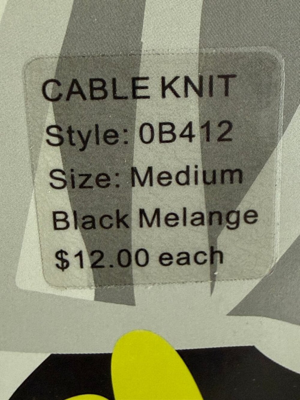 HANES Control Top Cable Knit Textured Tights - Picture 3 of 5